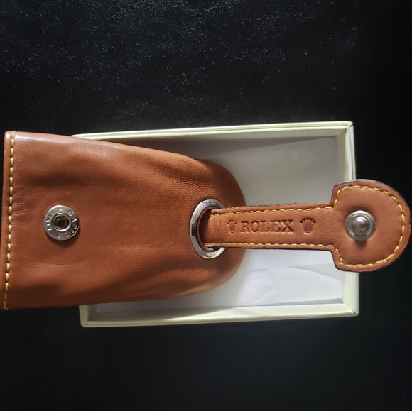 Very Rare Genuine Rolex Brown Leather Key Ring/Case. With Original Box - Picture 6 of 12